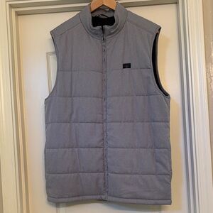 Men’s Travis Mathew Light Gray Quilted Vest